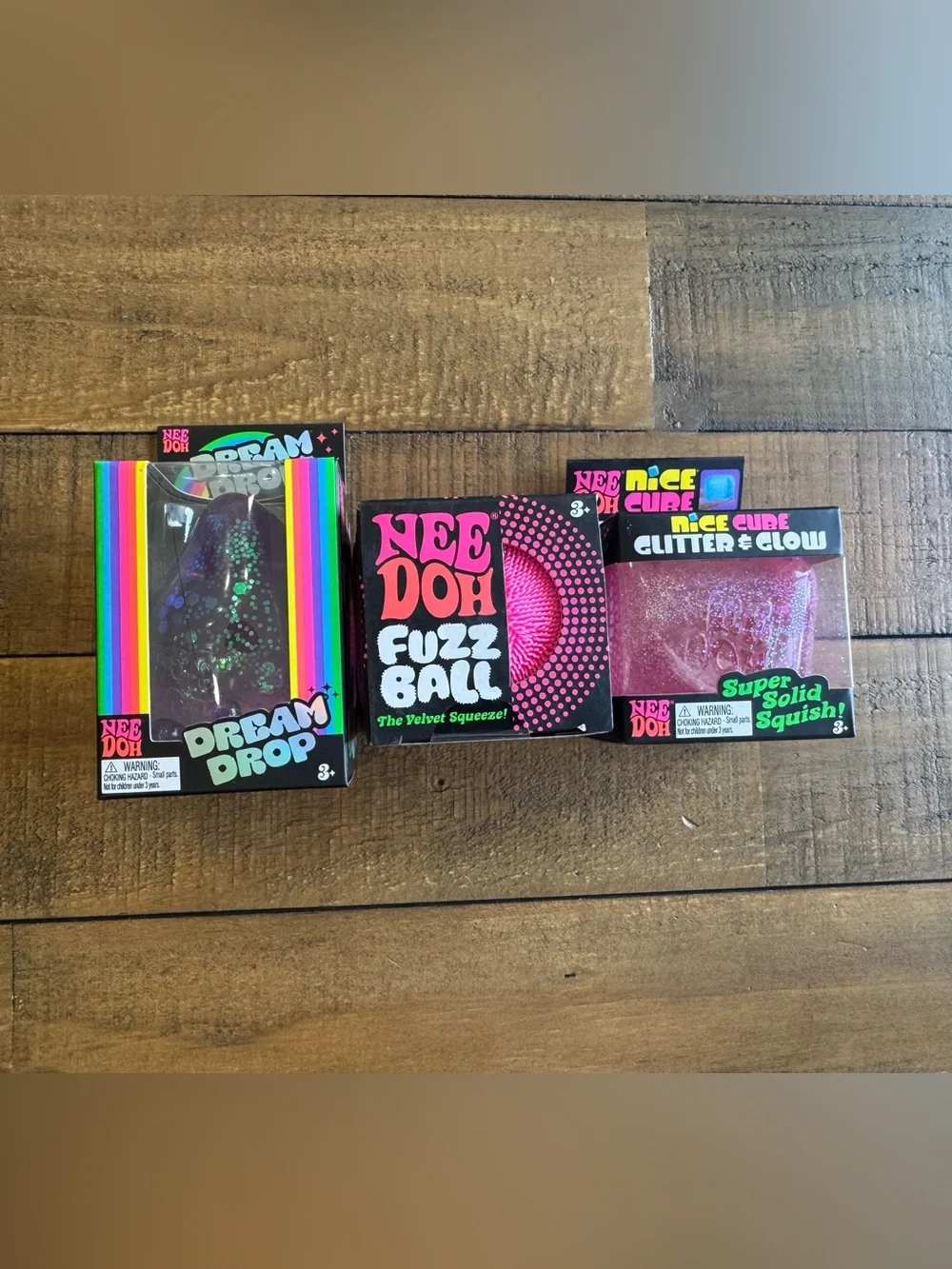 *NEW* Super NeeDoh Fuzz Ball, dream drop, nice cube. Bundle AUTHENTIC